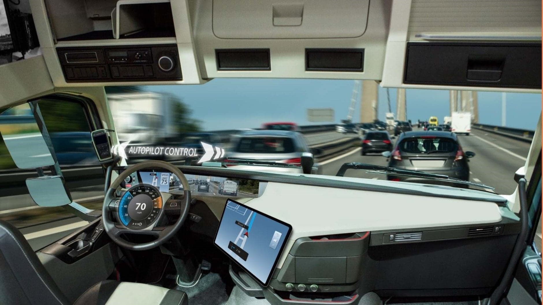 Dashboard auto met moderne technologie