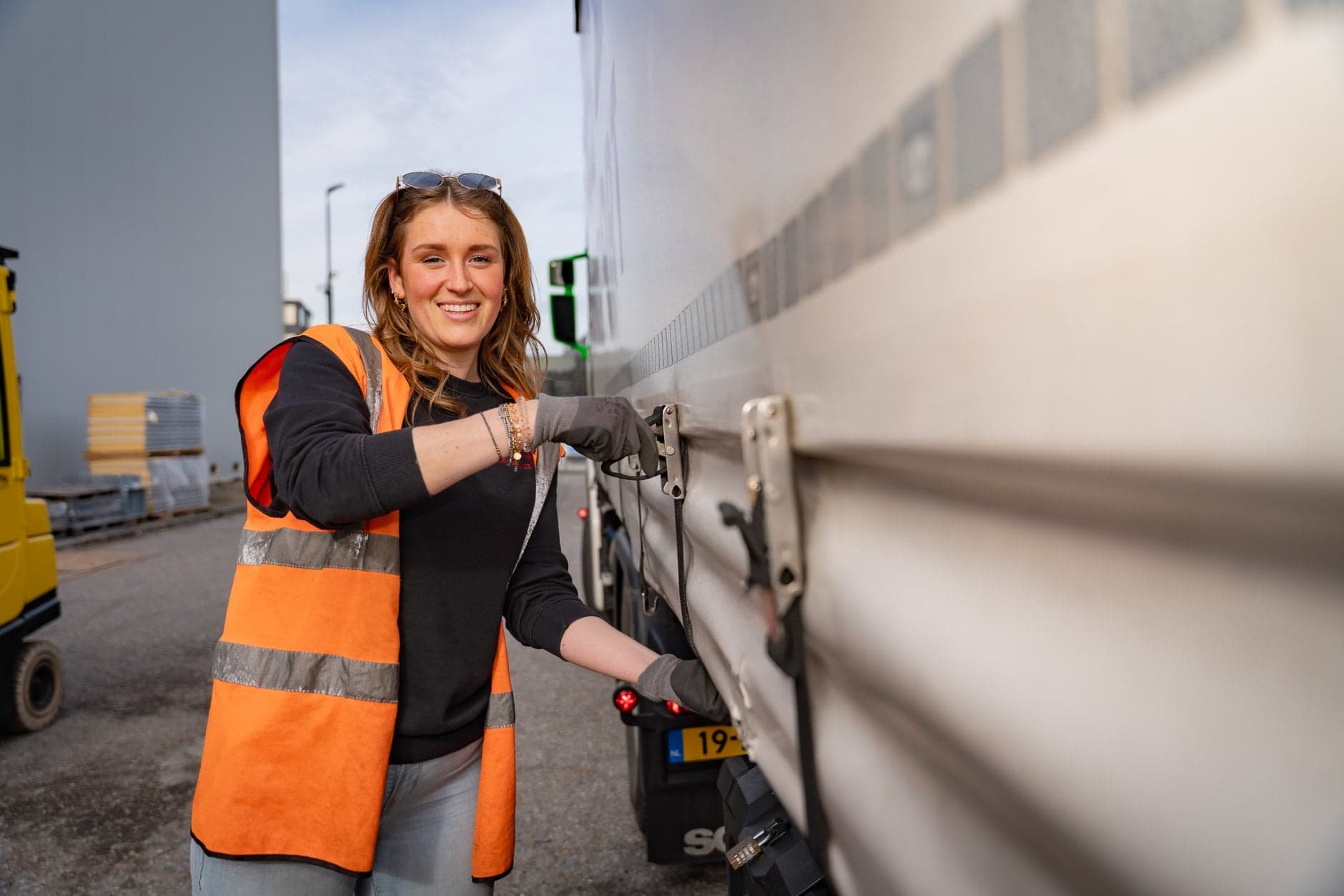 Vrachtwagenchauffeur transport en logistiek