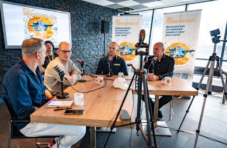 Opnames van toekomstpraat over de toekomst van transport en logistiek