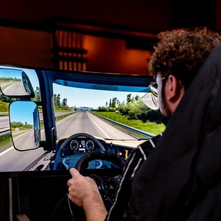 Impressie van rit in een simulator