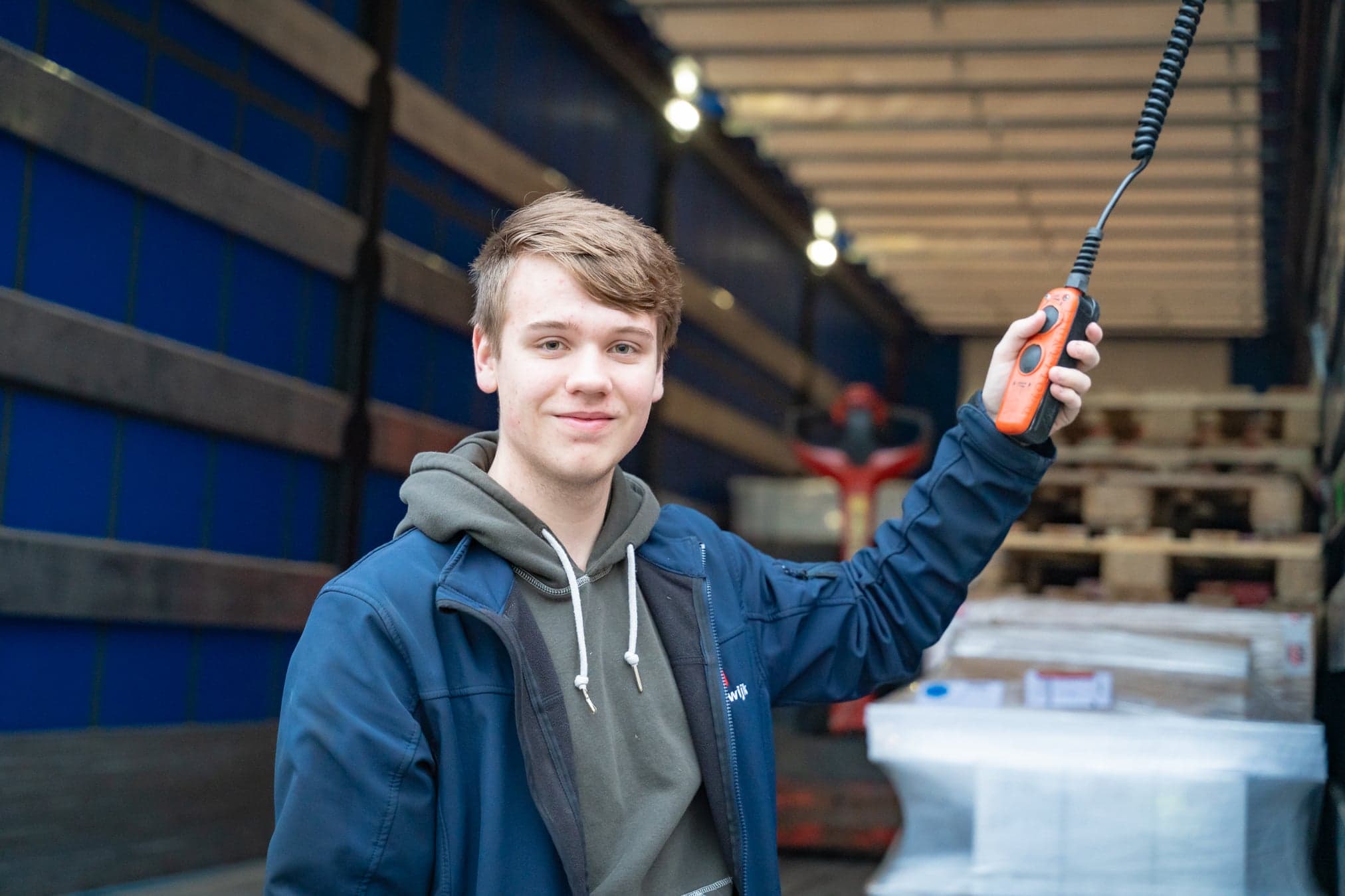 Quinten vrachtwagenchauffeur leerling