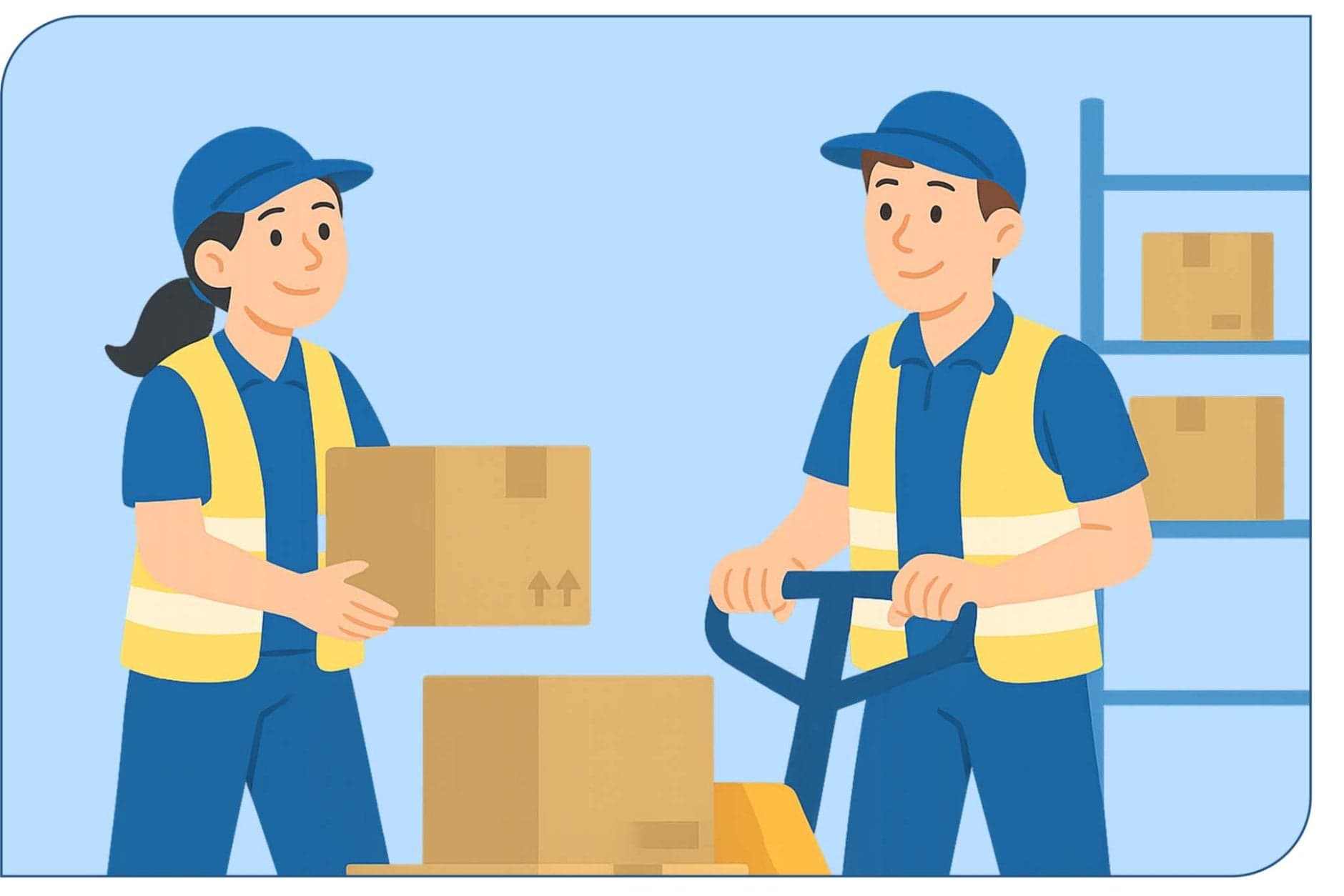 Animatie logistiek medewerker