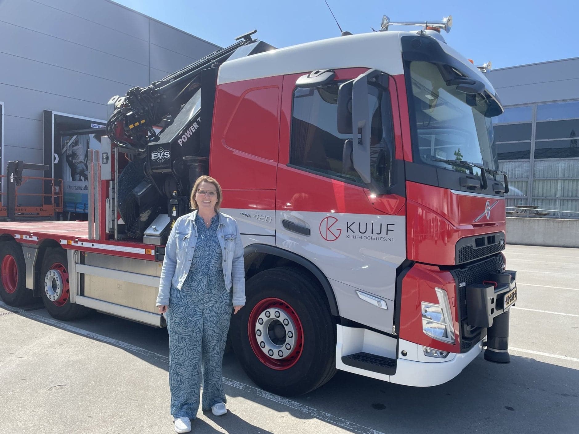 Jacowien Broekhuizen van Kuijf Logistics voor vrachtwagen