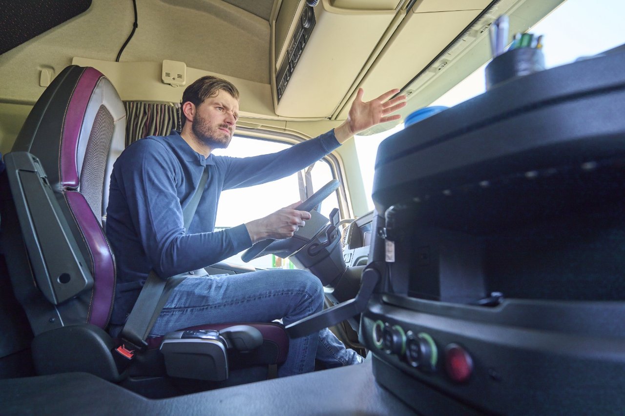 Stress op je werk in de vrachtwagen