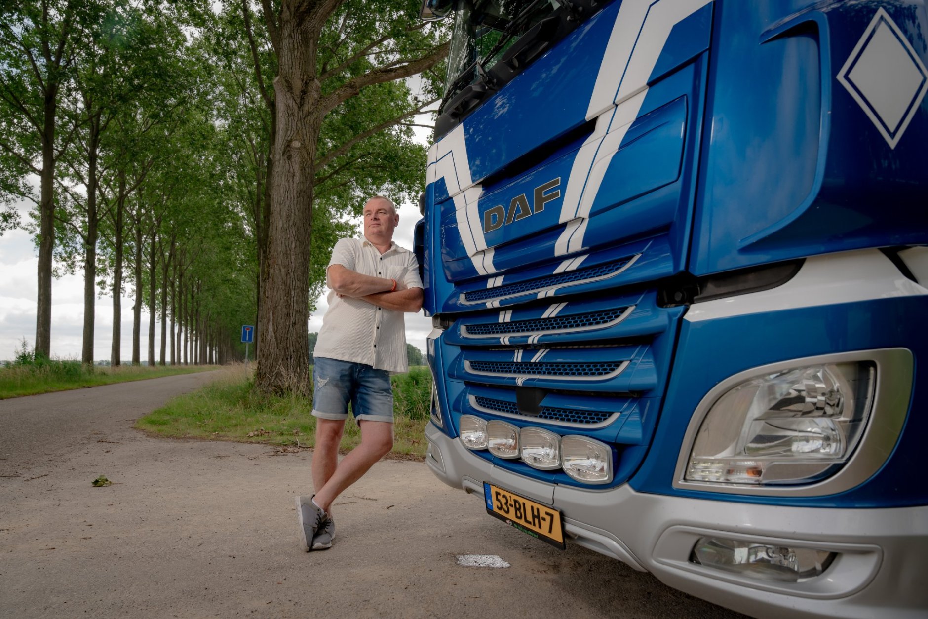 Vrachtwagenchauffeur Piet de Baat doet STL afvaltraject