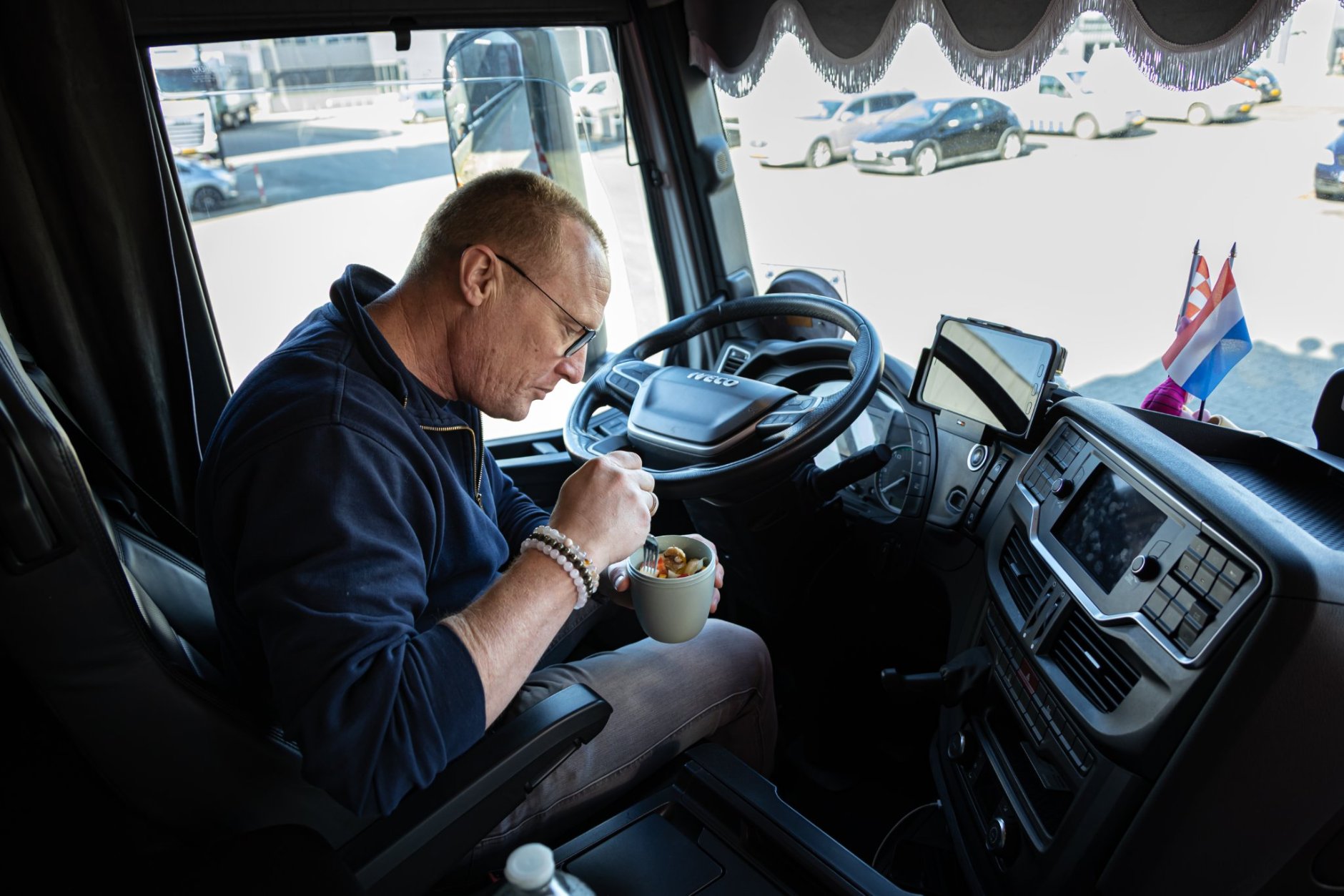Gezond eten in je vrachtauto