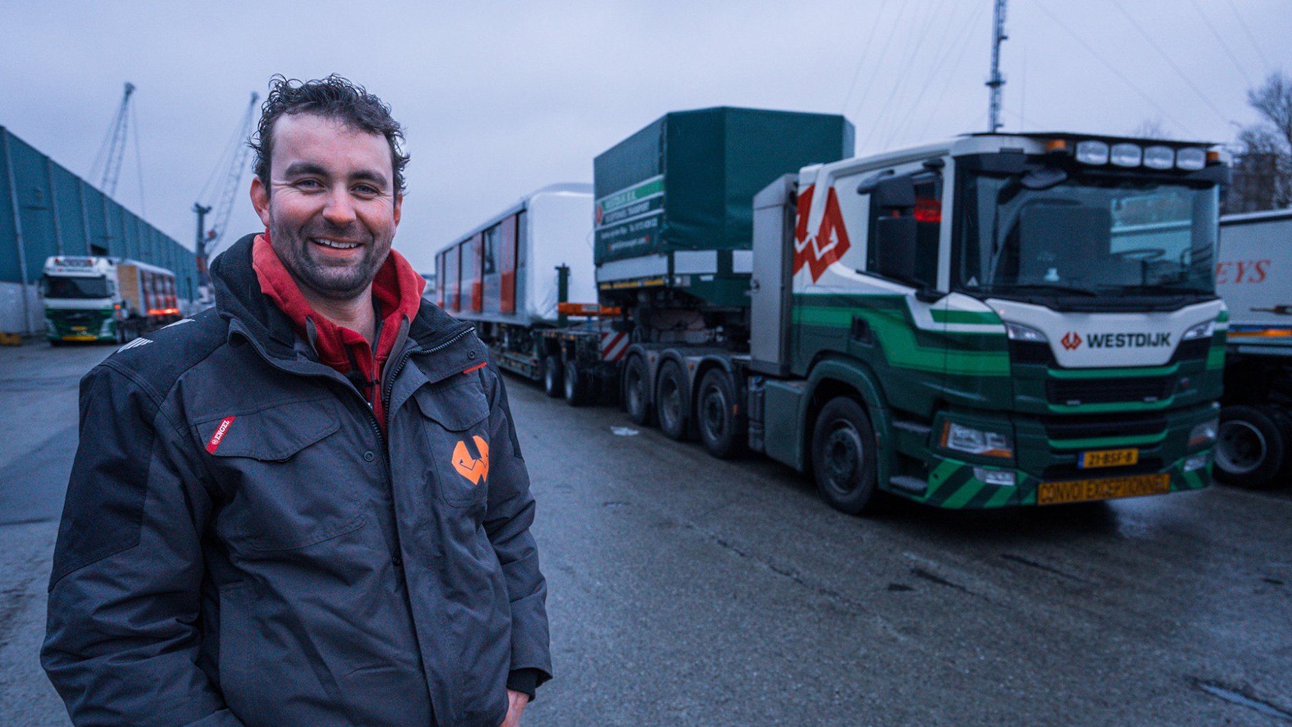 Vrachtwagenchauffeur exceptioneel transport