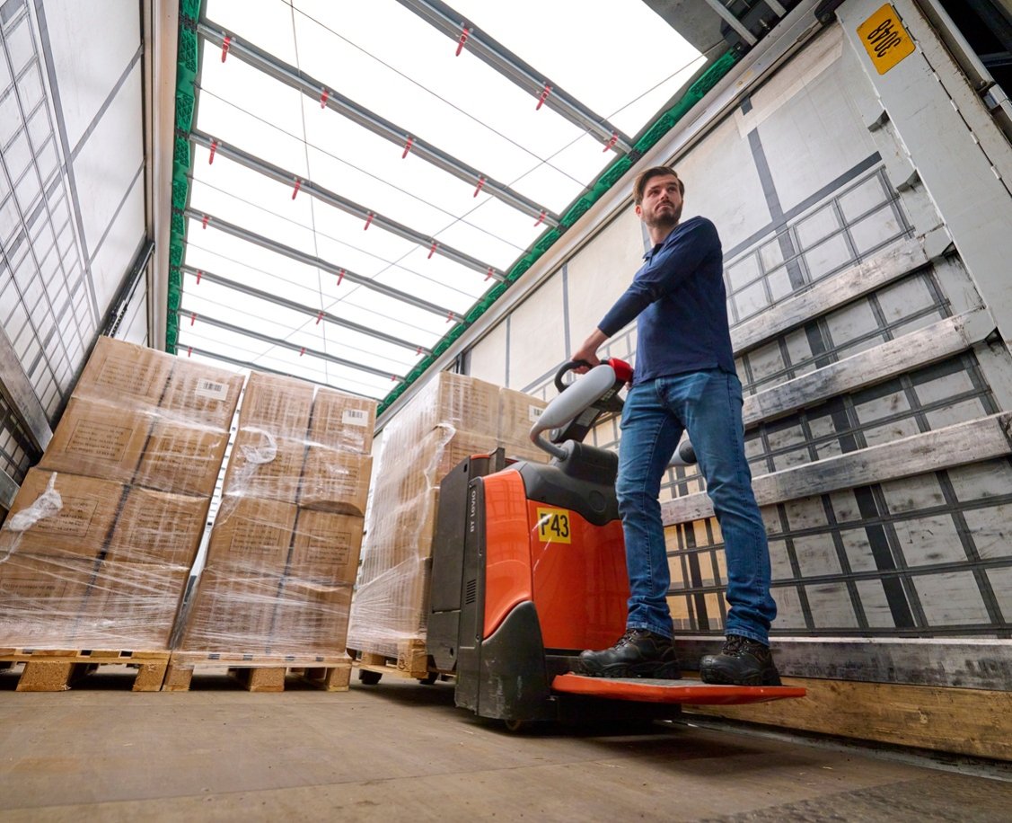 Werken met een pallet truck