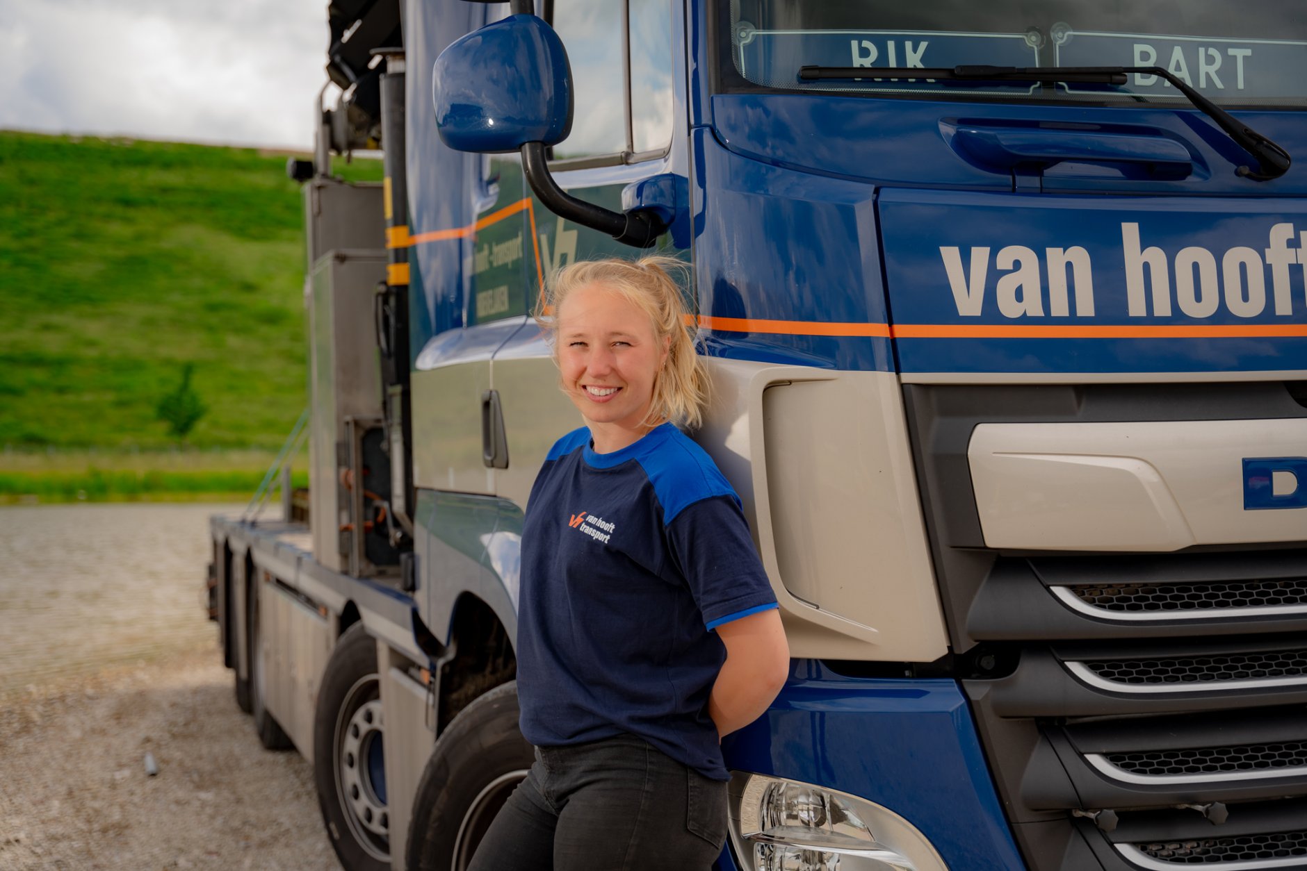 Vrachtwagenchauffeur Fabienne van de Pol