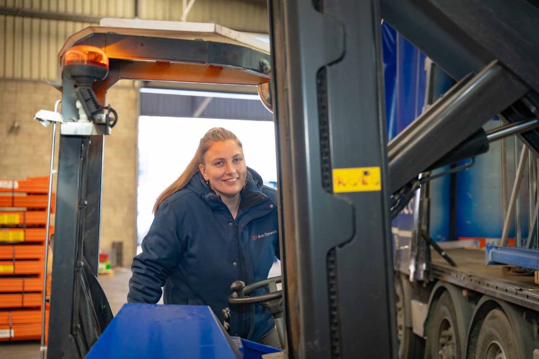 Vrachtwagenchauffeur Marlinde Bulsink Internationaal Transport