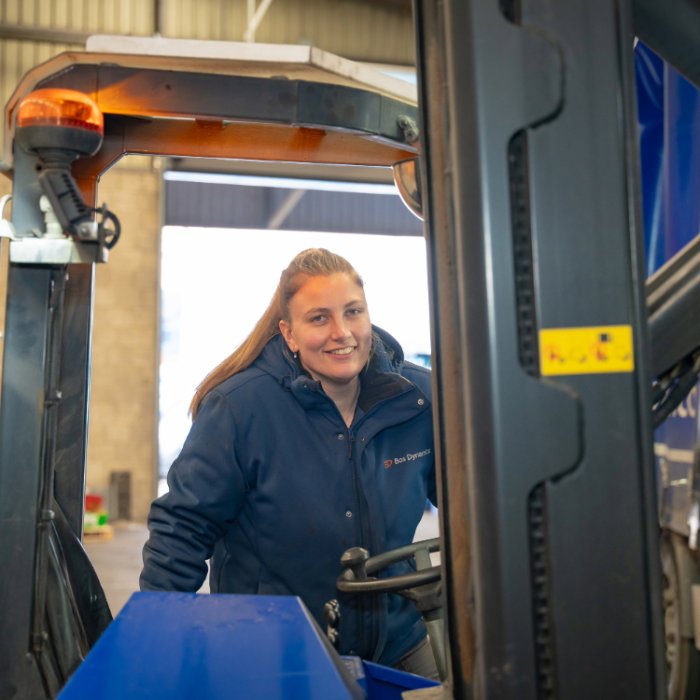 Vrachtwagenchauffeur Marlinde Bulsink Internationaal Transport