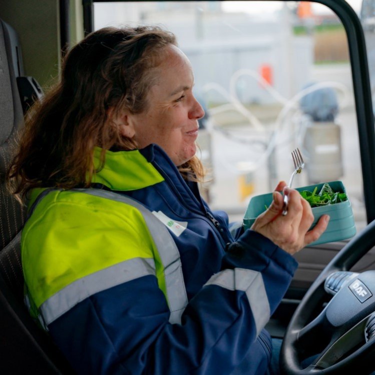 Bianca Schoenmaker werkt als chauffeur in transport en logistiek en gaat afvallen